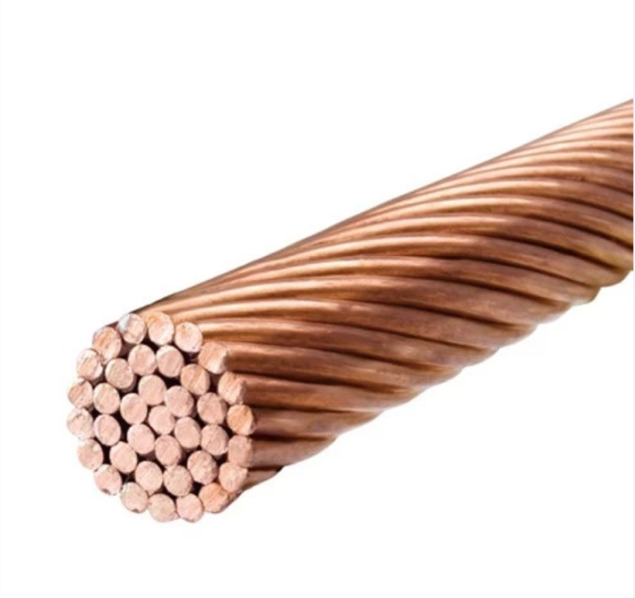 Hard drawn bare copper conductor for overhead ground wires and guy wires