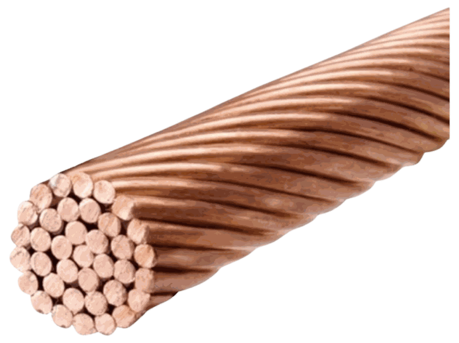 Soft drawn bare copper conductor for grounding and earthing systems