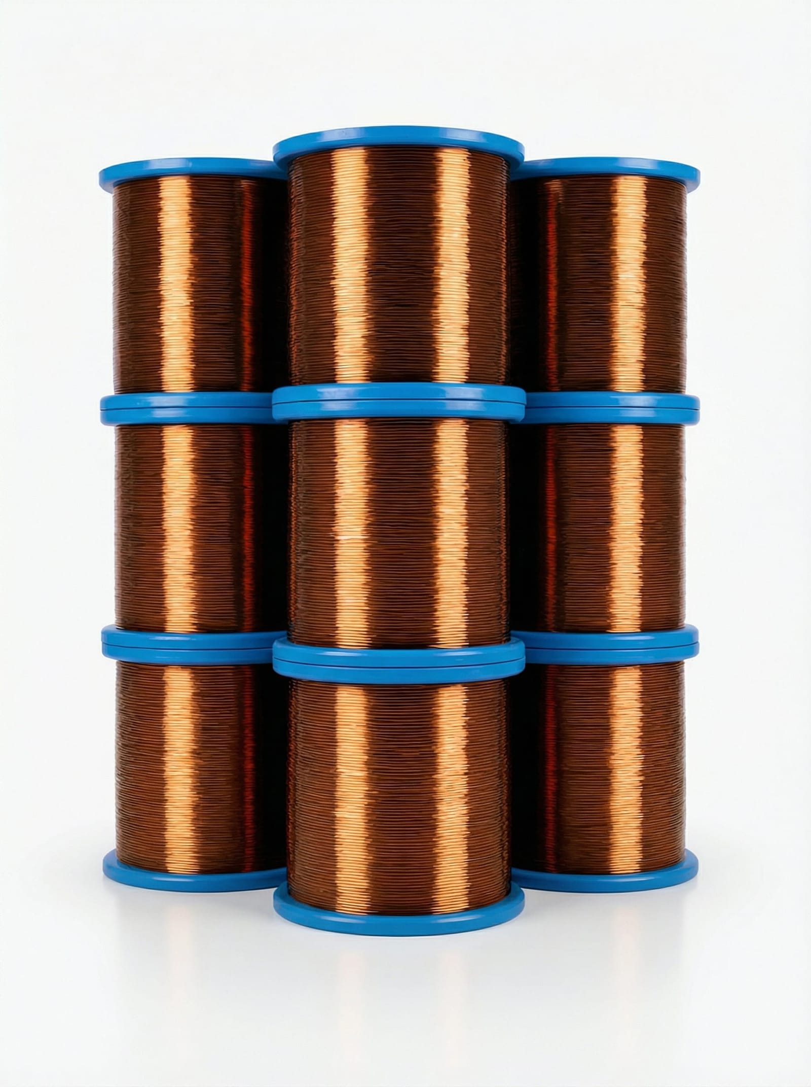 Aluminium enamelled wire spools for transformers and motors